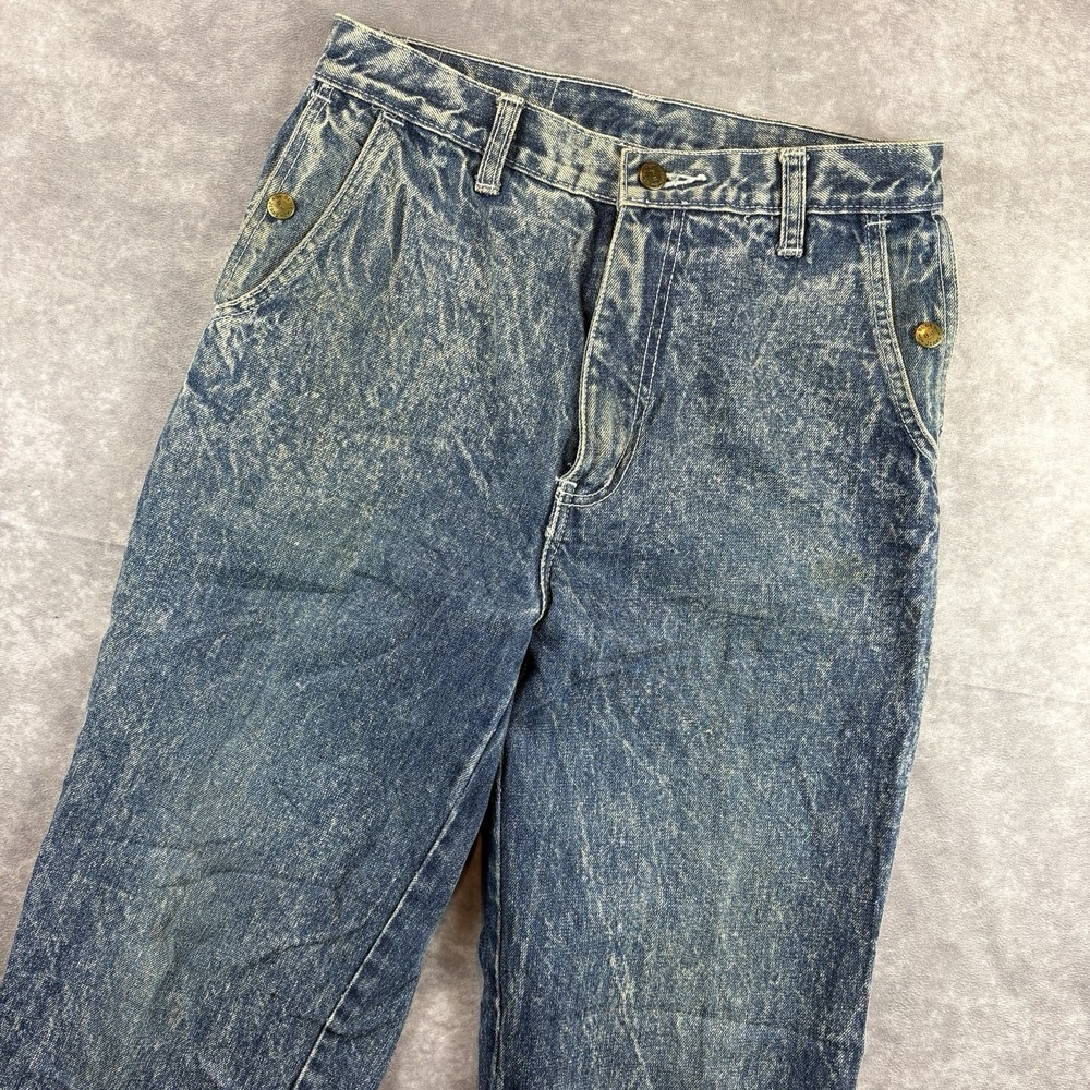 Vintage Acid Washed Blue Jeans Mens 28x28 Blue Y2K 80's Stefano